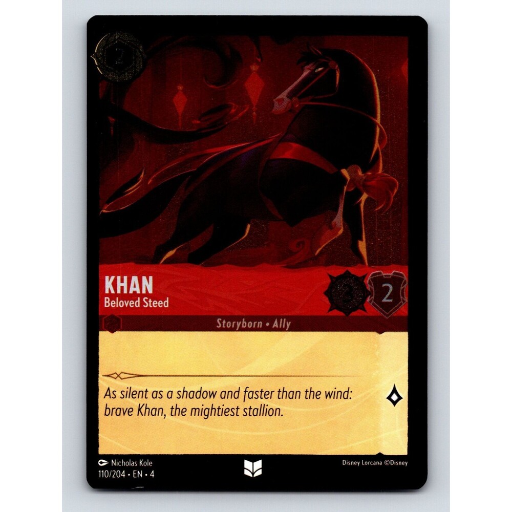 Beloved Steed Khan HP Unknown Ally Ability Red Disney Lorcana Card
